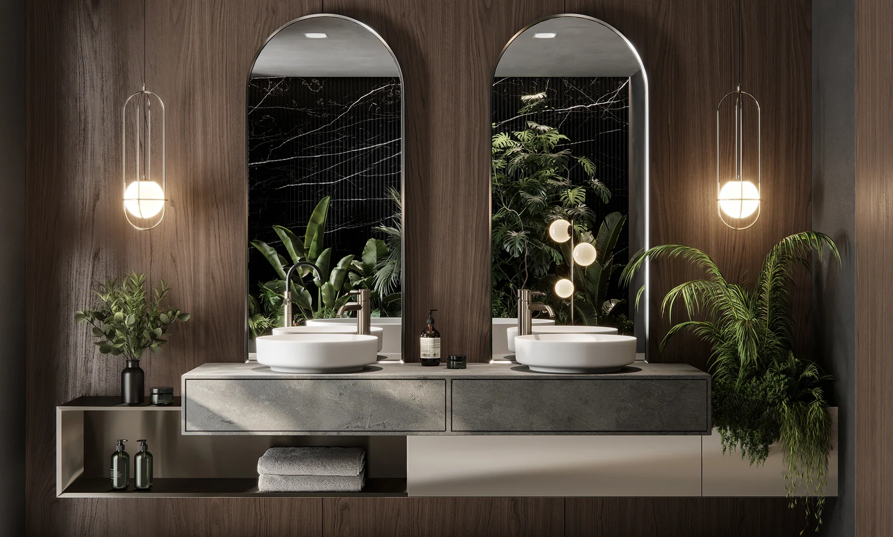 Wide bathroom view