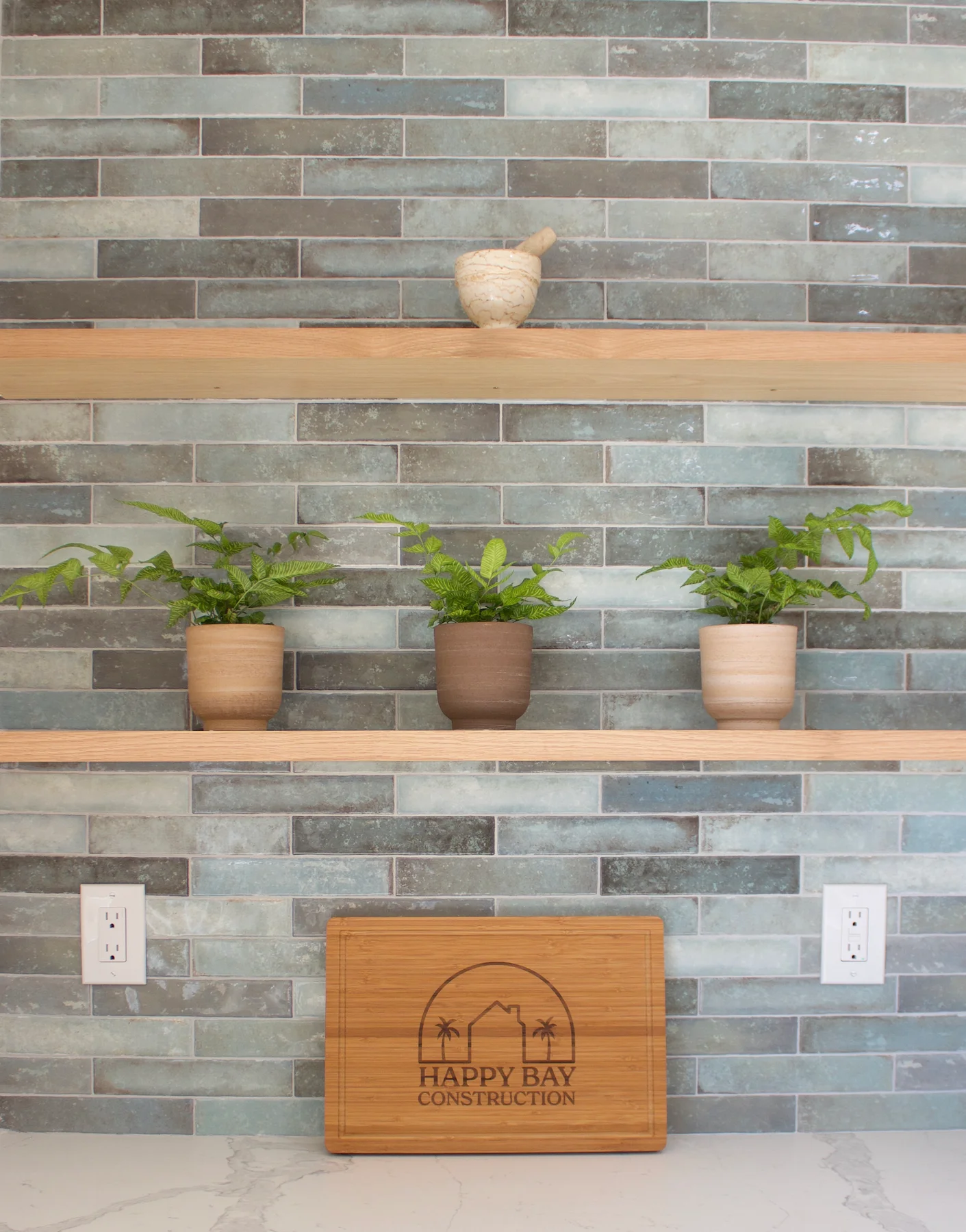 Kitchen with custom counters